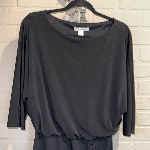 White House Black Market dress black 3/4‎ length sleeve medium stretch - Picture 5 of 5